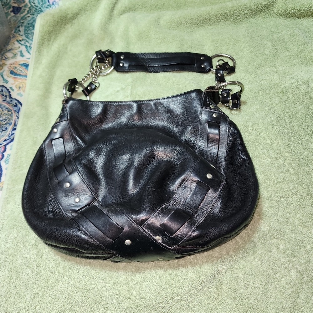 Frye Black Leather Hobo Bag